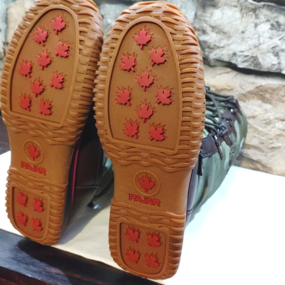 Pajar Canada Waterproof Winter Boots Green Brown Lined 7 - 7.5 38 Euro Grip Boot - Picture 13 of 13